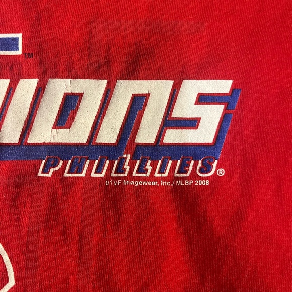 VINTAGE 2008 PHILLIES WORLD SERIES T SHIRT - Picture 3 of 7